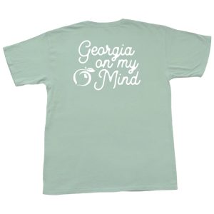 Georgia On My Mind Short Sleeve Pocket Tee - Olive