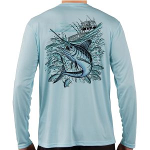 Offshore Frenzy Graphic Performance Shirt - Arctic Blue