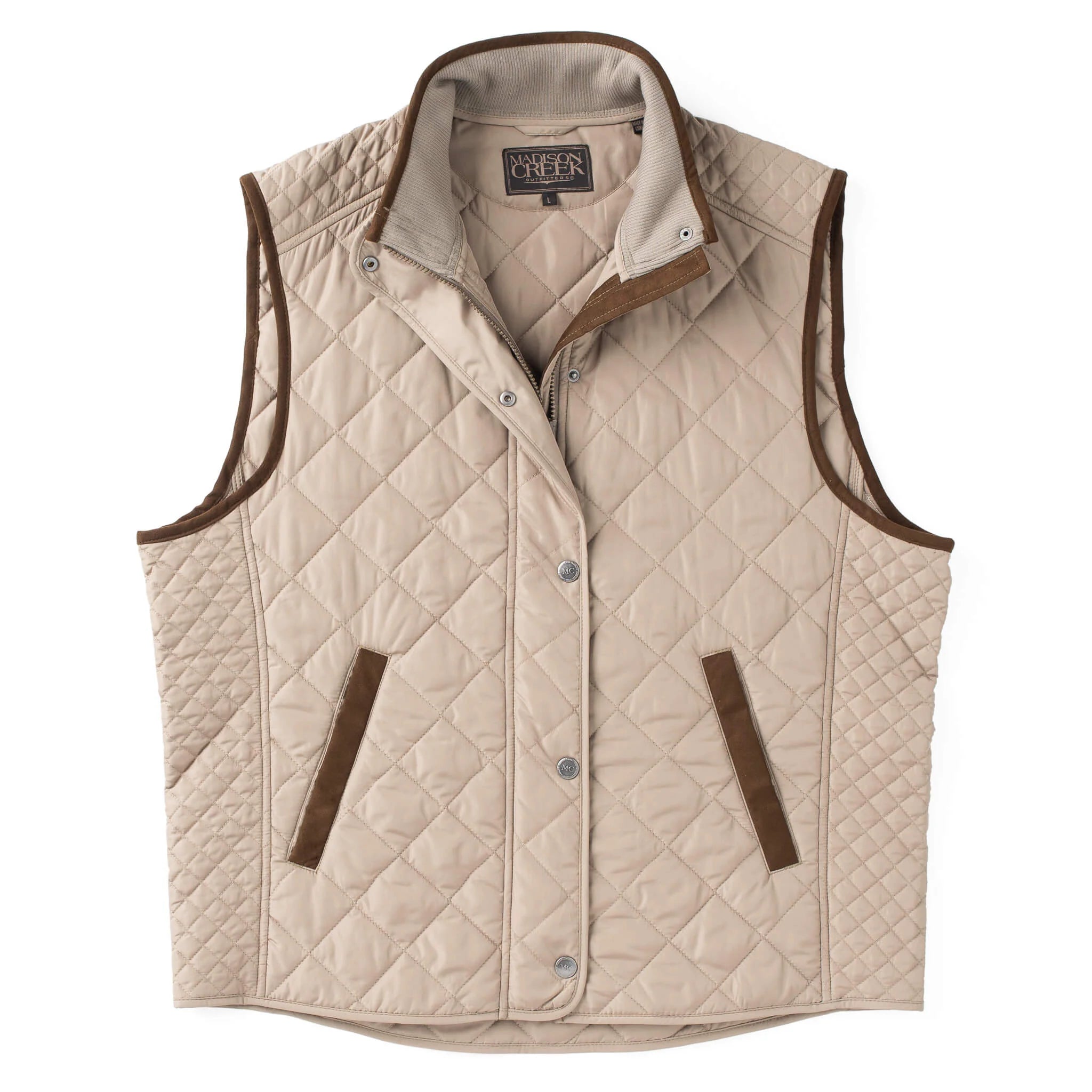 Greenville Diamond Quilted Vest - Dark Khaki