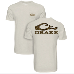 Drake Stacked Logo Old School T SS - Coconut Milk
