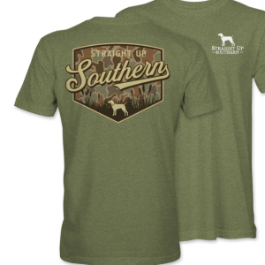 Southern Duck Camo Tee - Heather Military Green