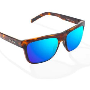 Hopedale Dark Brown Tort Gloss with Blue Mirror Plastic Lenses