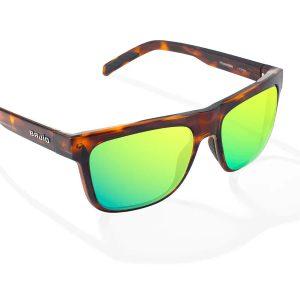 Hopedale Gloss Brown Tortoise with Green Mirror Glass Lenses