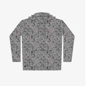 Baldwyn Active Hoodie - Retro Camo - Light Gray