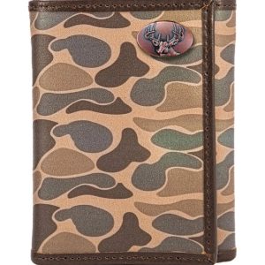 OLD SCHOOL CAMO TRIFOLD WALLET - BUCK