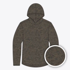 Youth Birkdale MarshLUX Performance Hoodie- Burnt Taupe & Stone Brown