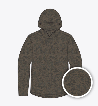 Youth Birkdale MarshLUX Performance Hoodie- Burnt Taupe & Stone Brown