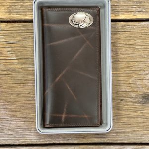 Wrinkle Leather Roper Wallet - Cotton Concho