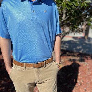 Cotton Performance Polo - Cobalt/Navy