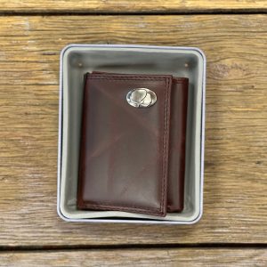 Wrinkle Leather Trifold Wallet - Cotton Concho