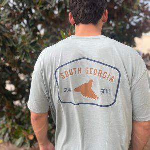 South Georgia Topo Quail Short Sleeve Pocket Tee - Heathered Sage