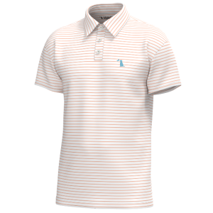 Edisto Polo - Peach & White