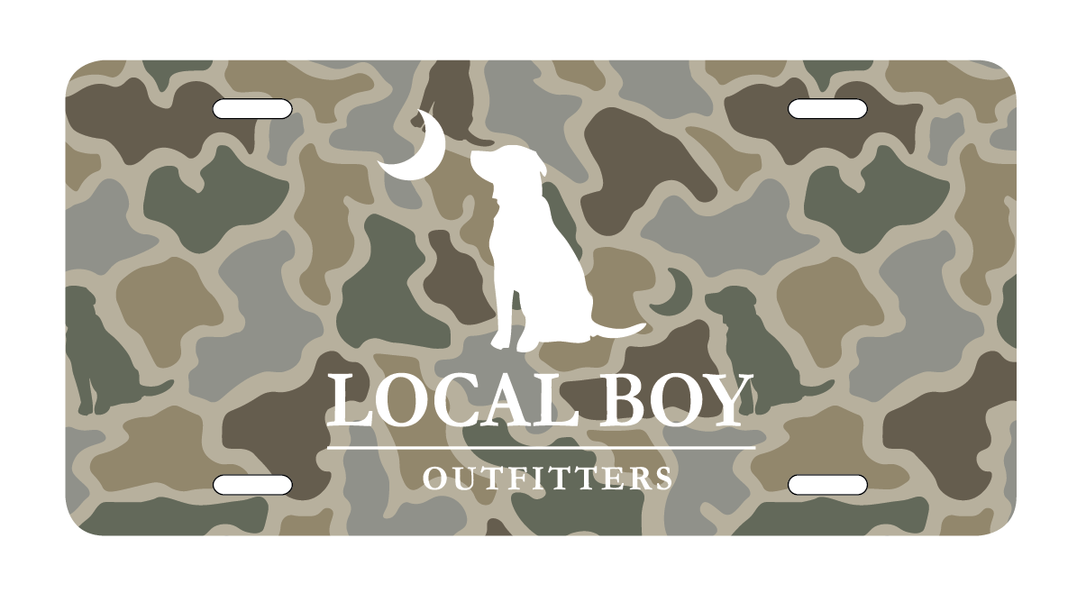 Dog & Moon License Plate - Sand Dog & Moon Camo