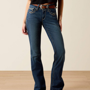 R.E.A.L. Mid Rise Stretch Entwined Festival Boot Cut Jean