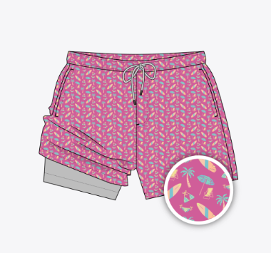 Harbor Lined Trunk - Beach Vibes - Berry