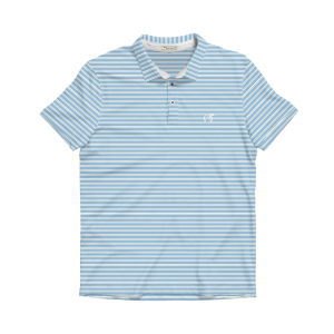 Heathered Laurel Performance Polo- Pine Green/Cays Blue