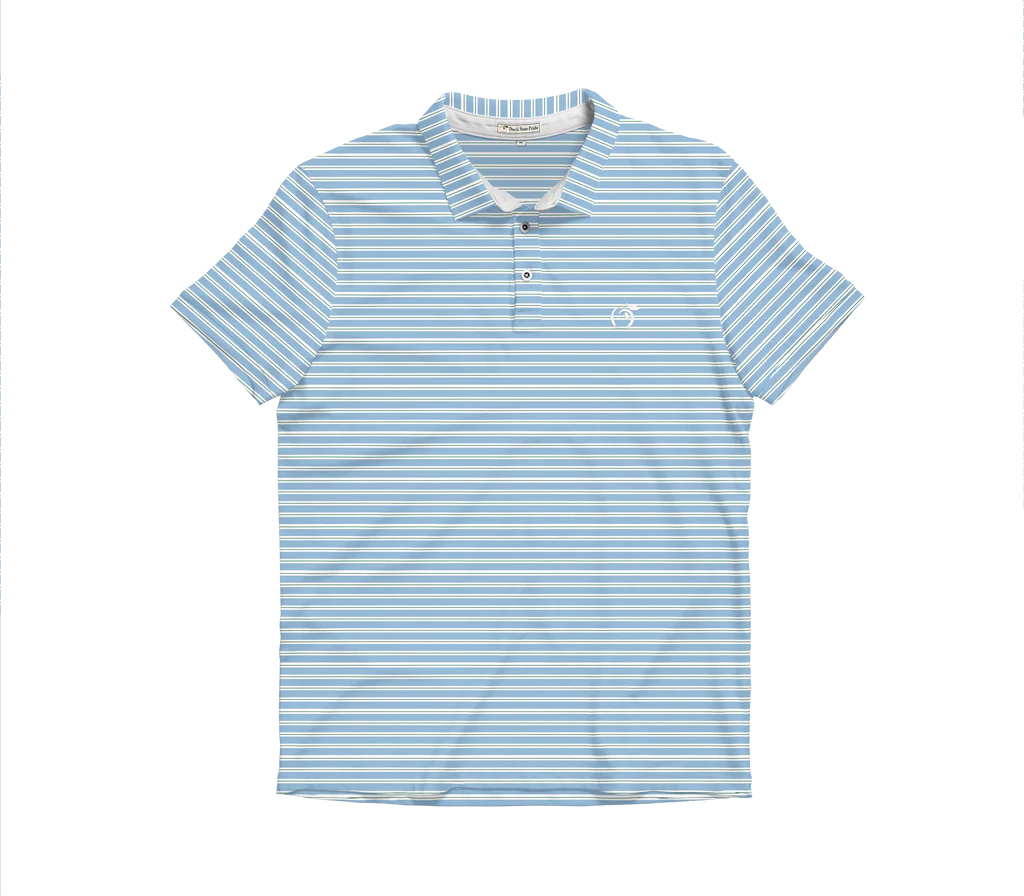 Heathered Laurel Performance Polo- Pine Green/Cays Blue