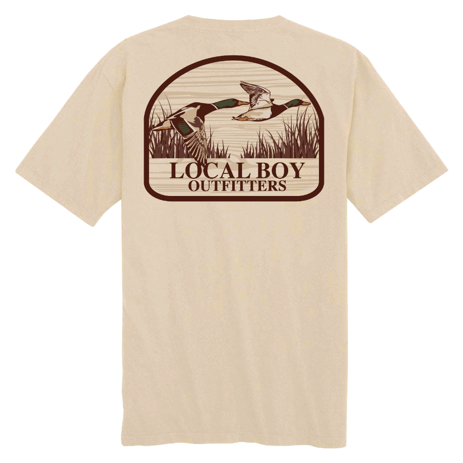 Mallard Marsh Patch SS Tee - Latte