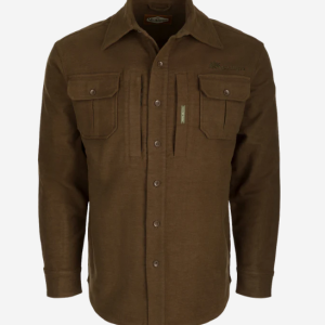 Windproof Moleskin Jac-Shirt - Green/Brown