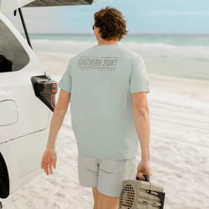 Camo Badge Performance Tee - Dusty Green