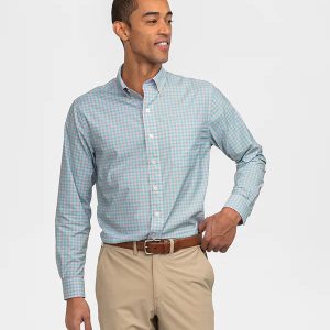Graymont Gingham LS - Coral Sky