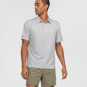 Cahaba Heather Stripe Polo - Hampton