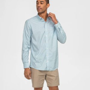 Miramar Plaid LS Button Up- Barbados