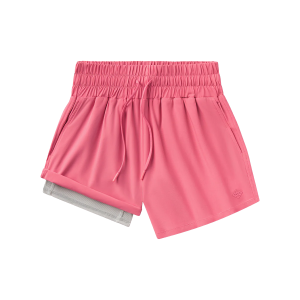 Womens Lined Hybrid Shorts - Pink Lemonade