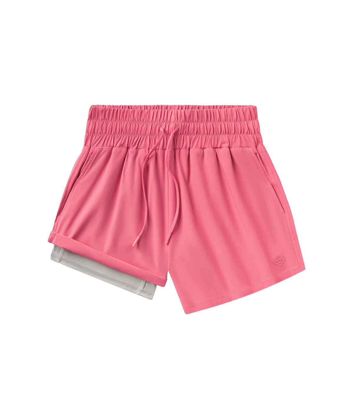 Womens Lined Hybrid Shorts - Pink Lemonade