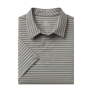 Cahaba Heather Stripe Polo - Blue Ridge