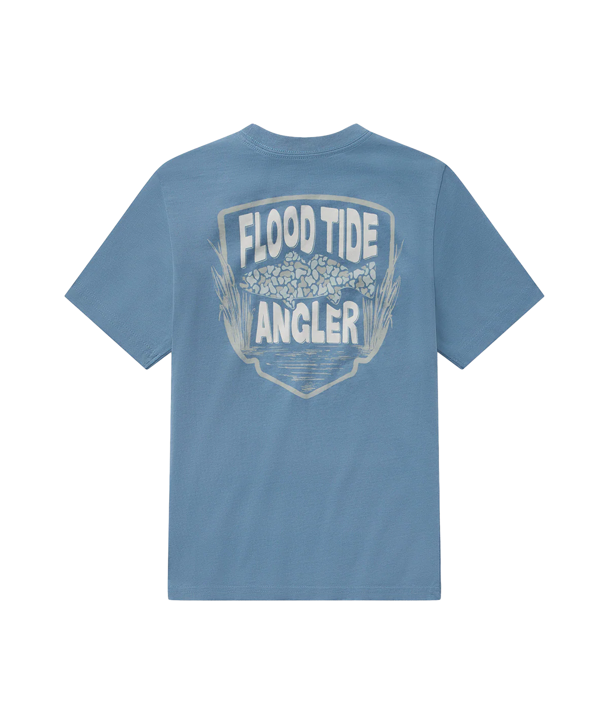 Youth Flood Tide Camo Tee SS - Nautical Blue