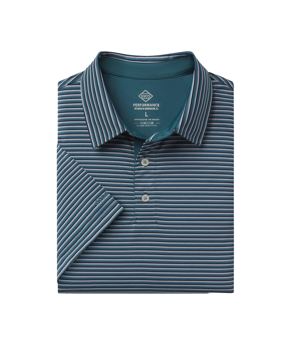 Youth Crestline Stripe Polo - Deep Harbor