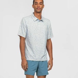 Hunters Hideaway Printed Polo - Pale Drift