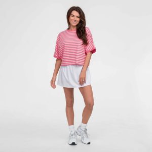 On The Line SS Top - Pink Lemonade