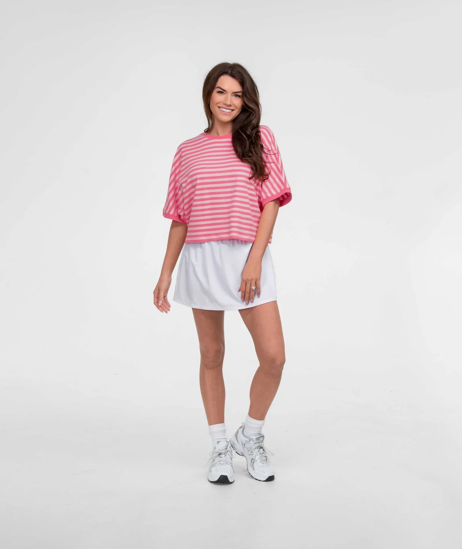 On The Line SS Top - Pink Lemonade