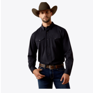 MNS Everything Classic Fit Snap Shirt - Black
