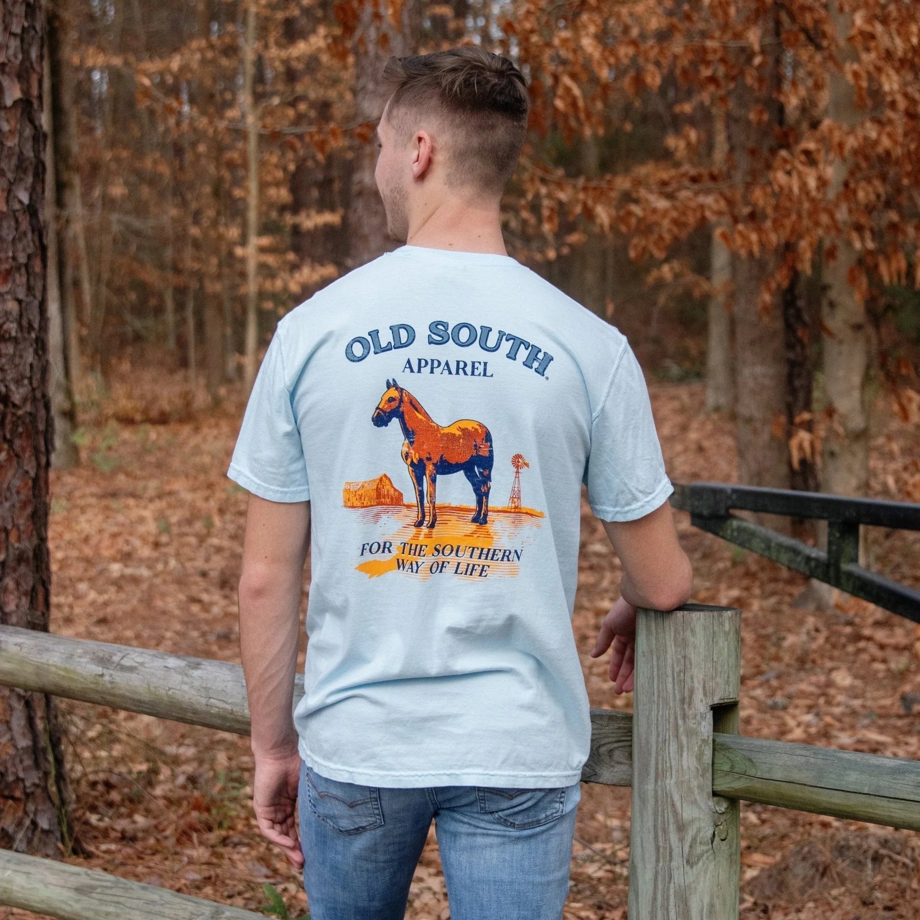 Golden Horse - Short Sleeve Chambray