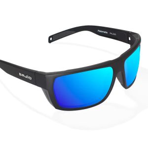 Palometa Matte Black with Blue Mirror Glass Lenses