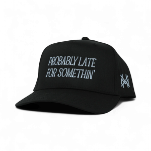 Probably Late Snapback Hat - Black