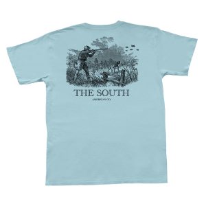 Quail Etching Tee- Chambray