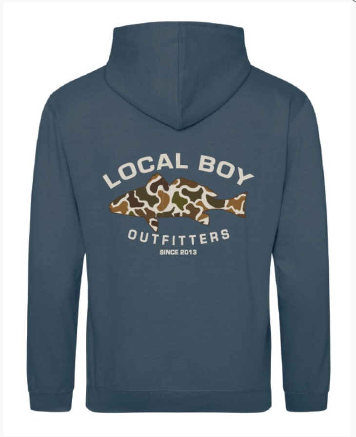Vintage Redfish Hoodie - Airforce Blue
