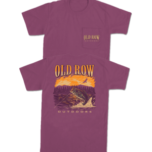 Outdoors Bass Jump Pocket Tee - Berry