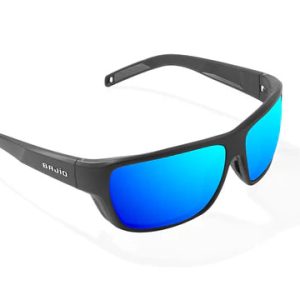 Rigolets Black Matte with Blue Mirror Glass Lenses