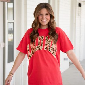 Leopard Tee - Paprika