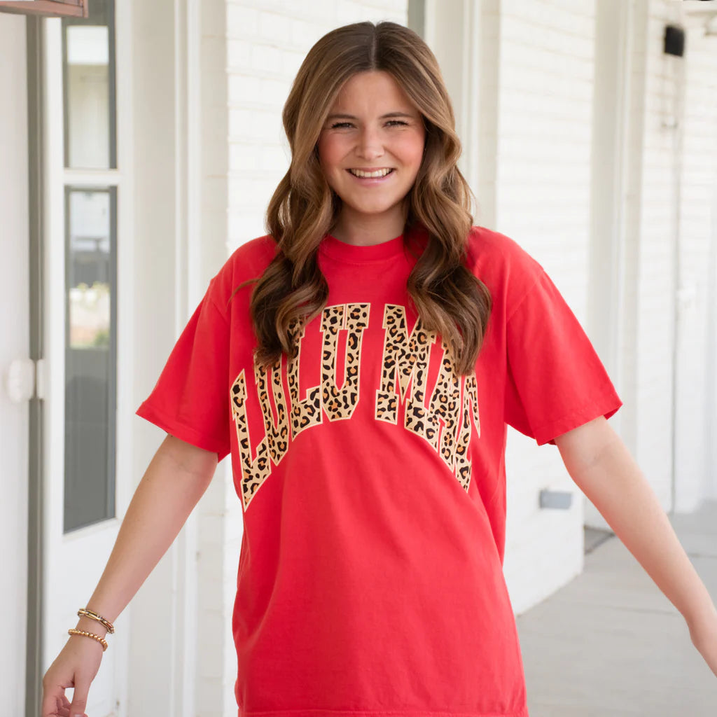 Leopard Tee - Paprika