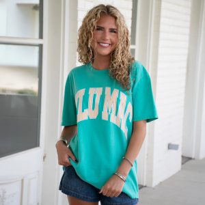 Stripe Tee - Cream Sickle Sky/Island Green