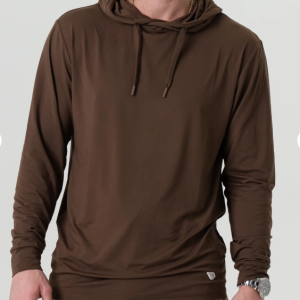 Performance Hoodie - Heather Brown