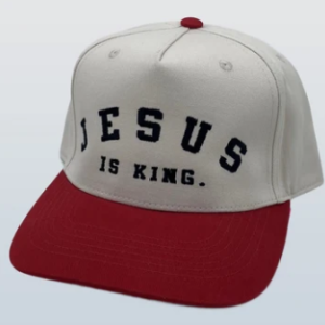 Jesus Is King- Natural/Red