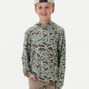 Youth Performance Hoodie - Retro Duck Camo