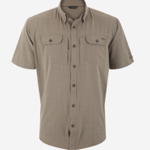 Wingshooter Trey Cross Hatch Short Sleeve Shirt- Khaki